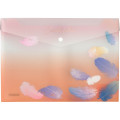 Папка на кнопці А4+, Colourful Feather 04